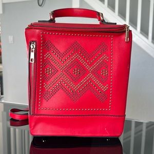 Red square backpack